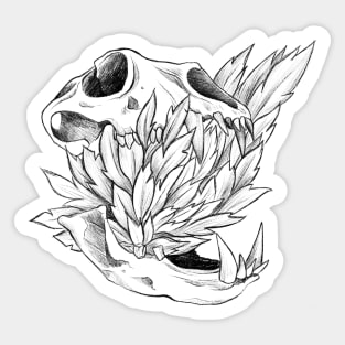 Skeleton Flowers Sticker